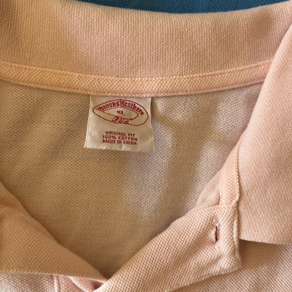 Set of Three Brooks Brothers Polo Shirts - Navy, Pink, and Blue - Picture 8 of 9